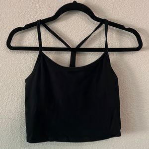 PINK Black Cropped Tank Top
